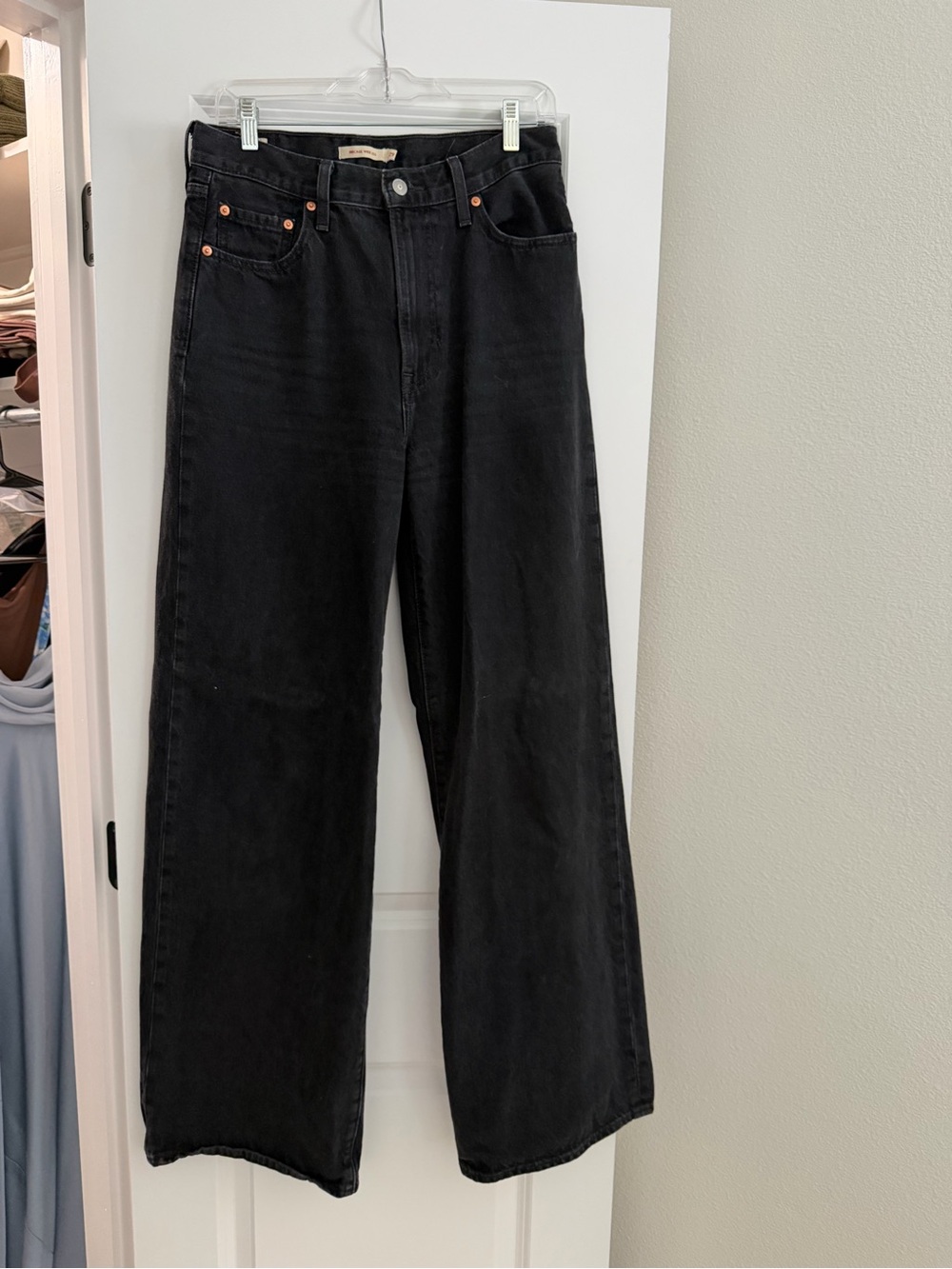 Levi's Black Wide-Leg High-Rise Jeans